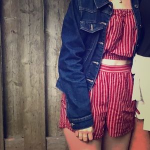 2 piece short and cropped tank set